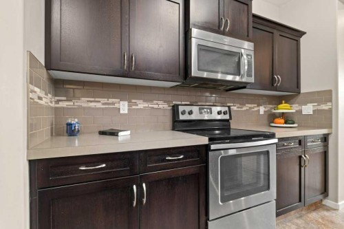 126 Truant Crescent, Red Deer, AB - Indoor Photo Showing Kitchen With Stainless Steel Kitchen