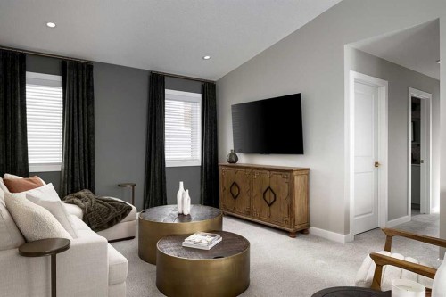 80 Ambledale Crescent Nw, Calgary, AB - Indoor Photo Showing Living Room