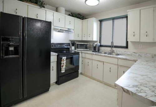 143 Barrett Drive, Red Deer, AB - Indoor Photo Showing Kitchen With Double Sink