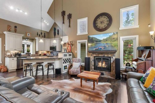 115 Crystal Springs Drive, Westerose, AB - Indoor Photo Showing Living Room With Fireplace