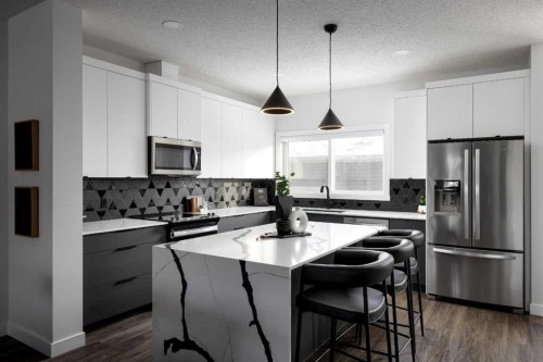 2093 Cornerstone Boulevard Ne, Calgary, AB - Indoor Photo Showing Kitchen With Upgraded Kitchen