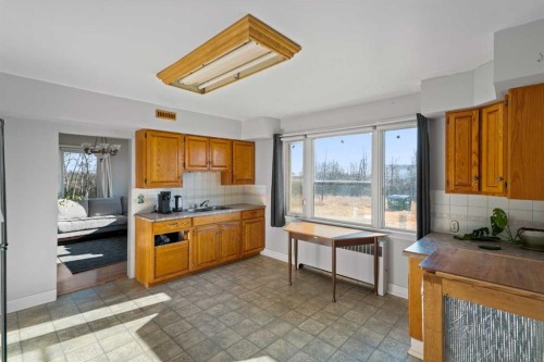 20203 Twp Rd 460, Rural Camrose County, AB - Indoor Photo Showing Kitchen With Double Sink