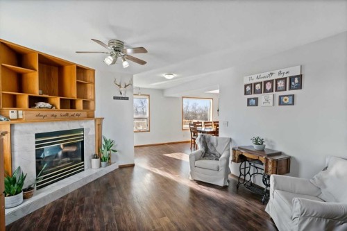 20203 Twp Rd 460, Rural Camrose County, AB - Indoor Photo Showing Living Room With Fireplace