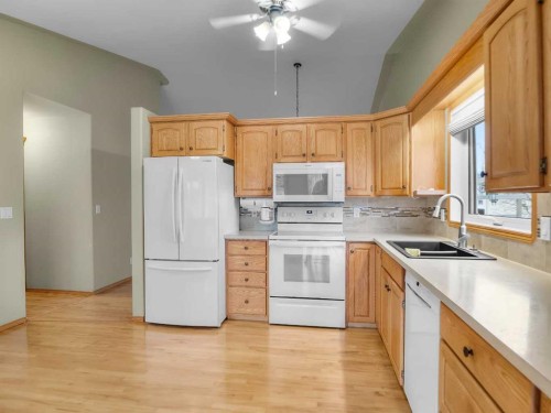 22 Ansett Crescent, Red Deer, AB - Indoor Photo Showing Kitchen With Double Sink