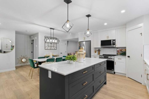 4507 48 Avenue, Sylvan Lake, AB - Indoor Photo Showing Kitchen With Upgraded Kitchen