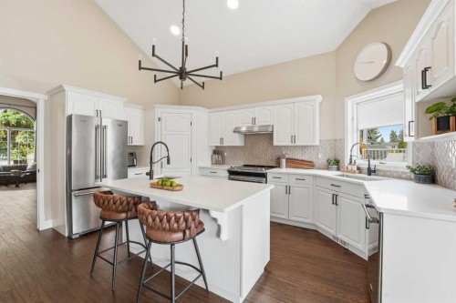 90 Allison Crescent, Red Deer, AB - Indoor Photo Showing Kitchen With Upgraded Kitchen