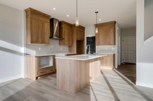 303 Dawson Dock Way, Chestermere, AB - Indoor Photo Showing Kitchen With Upgraded Kitchen
