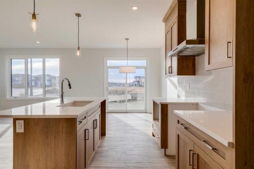 303 Dawson Dock Way, Chestermere, AB - Indoor Photo Showing Kitchen With Upgraded Kitchen