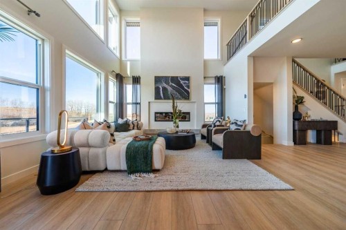 79 Amber View, Balzac, AB - Indoor With Fireplace