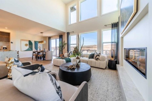 79 Amber View, Balzac, AB - Indoor Photo Showing Living Room