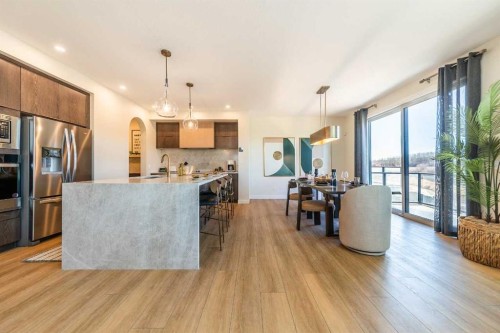 79 Amber View, Balzac, AB - Indoor Photo Showing Kitchen With Stainless Steel Kitchen With Upgraded Kitchen