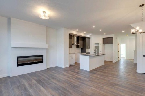 495 Lawthorn Way Se, Airdrie, AB - Indoor With Fireplace