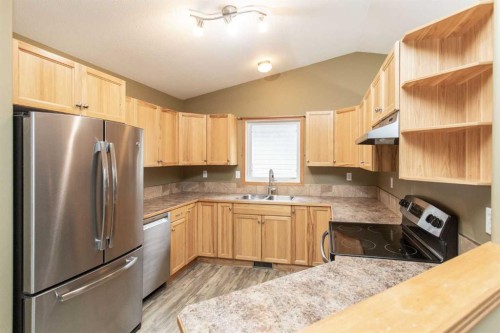 24 Lanterman Close, Red Deer, AB - Indoor Photo Showing Kitchen With Stainless Steel Kitchen With Double Sink