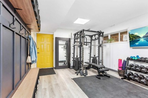 7 Westview Drive, Lacombe, AB - Indoor Photo Showing Gym Room