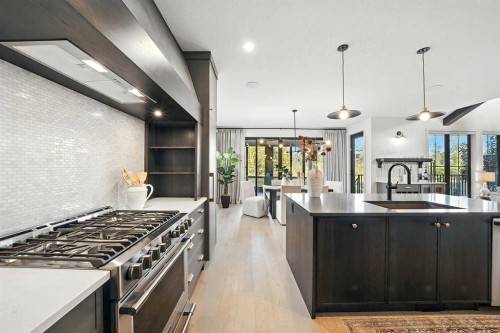 129 Emerald Drive, Red Deer, AB - Indoor Photo Showing Kitchen With Upgraded Kitchen