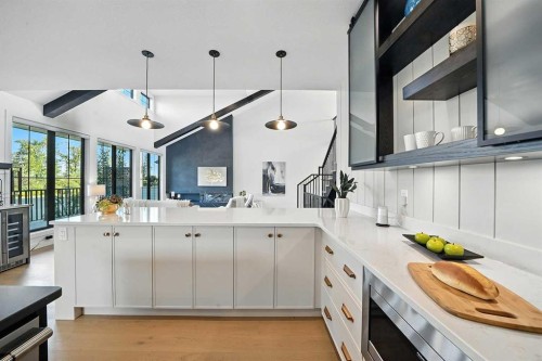 129 Emerald Drive, Red Deer, AB - Indoor Photo Showing Kitchen With Upgraded Kitchen