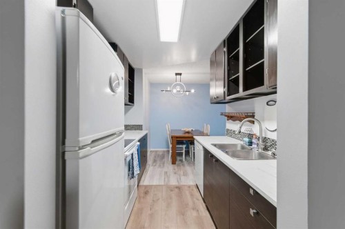 408-10511 19 Avenue Nw, Edmonton, AB - Indoor Photo Showing Kitchen With Double Sink