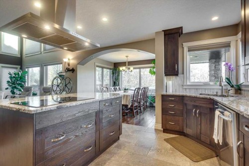 38 Estella Crescent, Lacombe, AB - Indoor Photo Showing Kitchen With Upgraded Kitchen