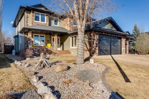 38 Estella Crescent, Lacombe, AB - Outdoor With Deck Patio Veranda