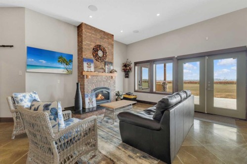 28012 Township Road 394, Rural Lacombe County, AB - Indoor Photo Showing Living Room With Fireplace
