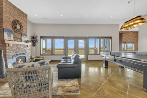 28012 Township Road 394, Rural Lacombe County, AB - Indoor With Fireplace