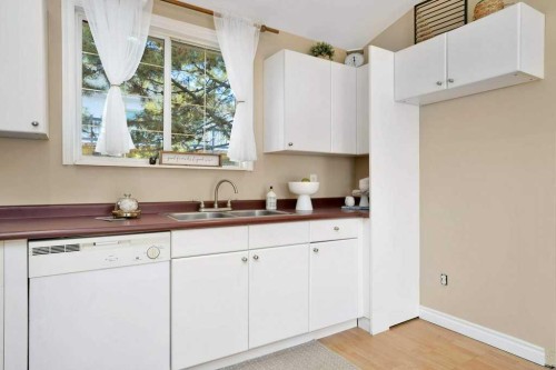 8 Sunnyside Drive, Rural Ponoka County, AB - Indoor Photo Showing Kitchen With Double Sink