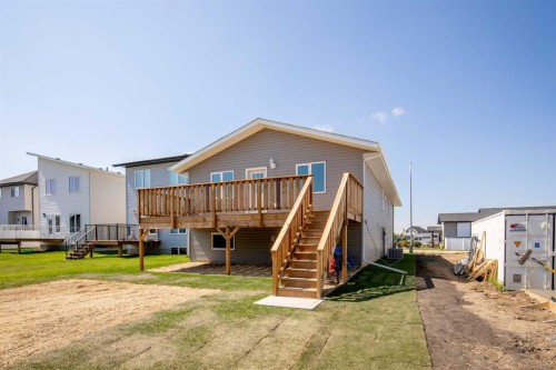 109 Aztec Crescent, Blackfalds, AB - Outdoor With Deck Patio Veranda With Exterior