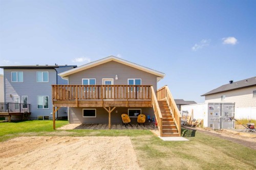 109 Aztec Crescent, Blackfalds, AB - Outdoor With Deck Patio Veranda With Exterior