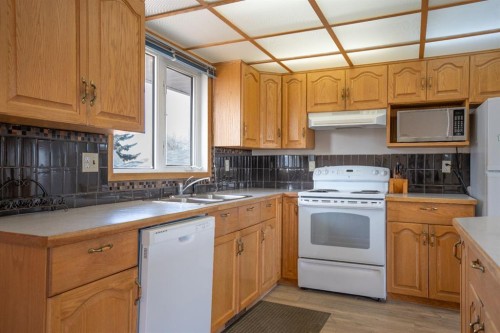 5404 49 Ave, Alix, AB - Indoor Photo Showing Kitchen With Double Sink
