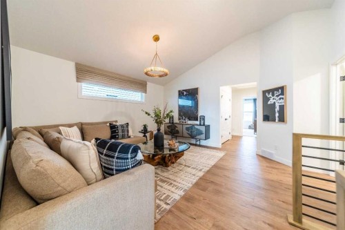 45 Monarch Bend, Rural Rocky View County, AB - Indoor Photo Showing Living Room