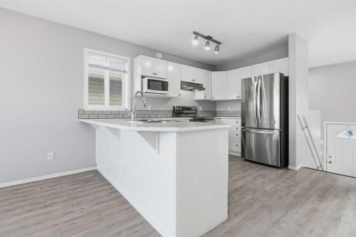 256 Deschner Close, Red Deer, AB - Indoor Photo Showing Kitchen With Stainless Steel Kitchen