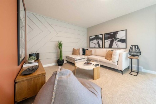 55 Creekstone Common Sw, Calgary, AB - Indoor Photo Showing Living Room
