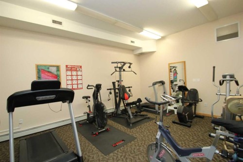 203-4512 52 Avenue, Red Deer, AB - Indoor Photo Showing Gym Room