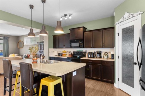 110 Truant Crescent, Red Deer, AB - Indoor Photo Showing Kitchen With Double Sink
