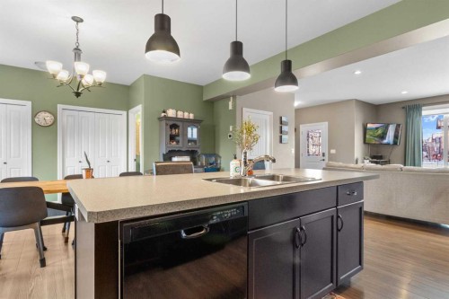110 Truant Crescent, Red Deer, AB - Indoor Photo Showing Kitchen With Double Sink