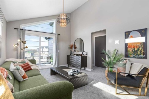 72 Creekstone Grove Sw, Calgary, AB - Indoor Photo Showing Living Room
