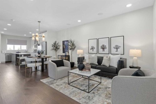 135 Huxland Road Ne, Calgary, AB - Indoor Photo Showing Living Room