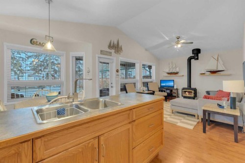 5003 36 Street, Sylvan Lake, AB - Indoor Photo Showing Kitchen With Double Sink