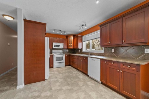 49021 Range Road 203, Rural Camrose County, AB - Indoor Photo Showing Kitchen With Double Sink