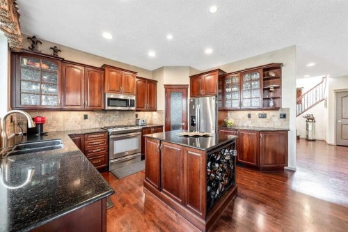 40 Cougar Ridge Heights Sw, Calgary, AB - Indoor Photo Showing Kitchen With Stainless Steel Kitchen With Double Sink