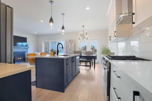 30 Palmer Circle, Blackfalds, AB - Indoor Photo Showing Kitchen With Upgraded Kitchen