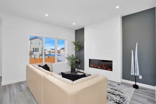 18 Palmer Circle, Blackfalds, AB - Indoor With Fireplace