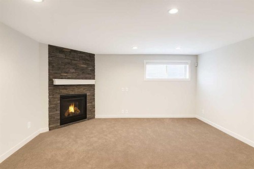 4244 Westbrook Road, Blackfalds, AB - Indoor With Fireplace