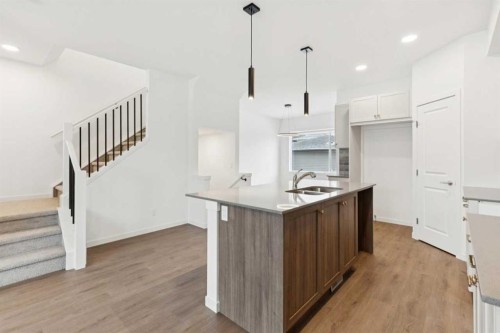 3586 Chestermere Boulevard, Chestermere, AB - Indoor Photo Showing Kitchen With Double Sink