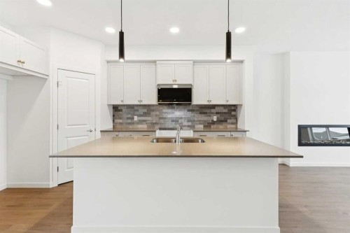 3586 Chestermere Boulevard, Chestermere, AB - Indoor Photo Showing Kitchen With Double Sink