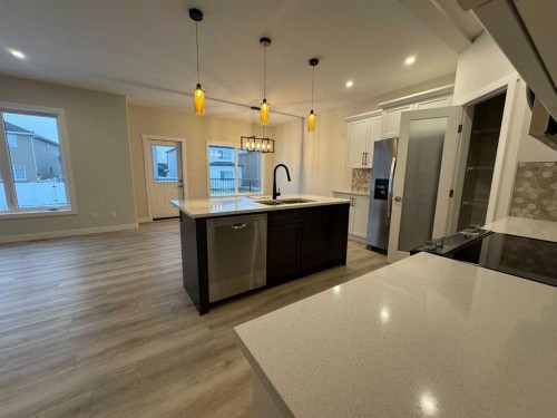 53 Emmett Crescent, Red Deer, AB - Indoor Photo Showing Kitchen With Stainless Steel Kitchen With Upgraded Kitchen