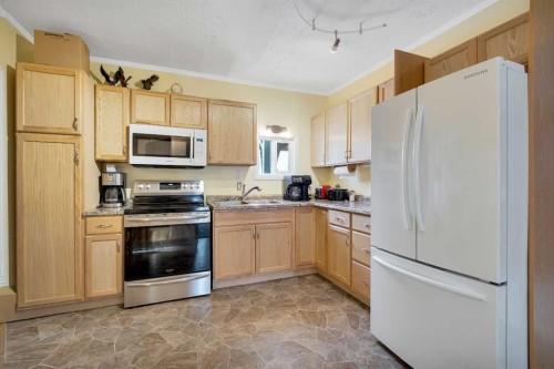 4919 47 Street, Mirror, AB - Indoor Photo Showing Kitchen With Double Sink