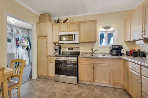 4919 47 Street, Mirror, AB - Indoor Photo Showing Kitchen With Double Sink