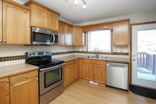 72 Ironstone Drive, Red Deer, AB - Indoor Photo Showing Kitchen With Double Sink