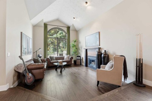 90 Allison Crescent, Red Deer, AB - Indoor Photo Showing Living Room With Fireplace
